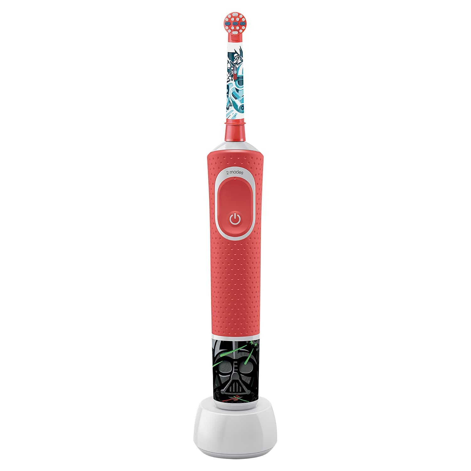 Oral-B Kids Electric Rechargeable Toothbrush, Star Wars Characters, Small Round Head, Extra-Soft Bristles, Multicolor - close