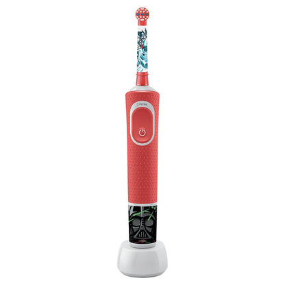 Oral-B Kids Electric Rechargeable Toothbrush, Star Wars Characters, Small Round Head, Extra-Soft Bristles, Multicolor - close