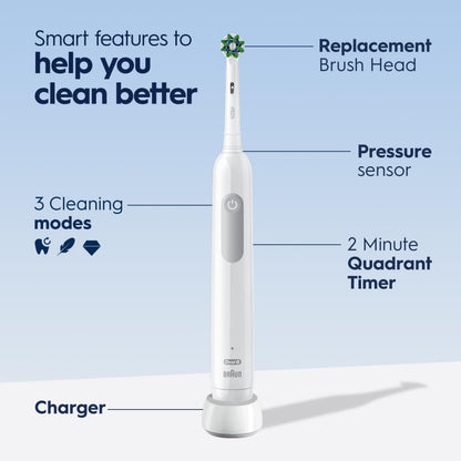 Oral-B Pro 1000 Power Rechargeable Electric Toothbrush for Adults, Cross Action Bristles - packaging