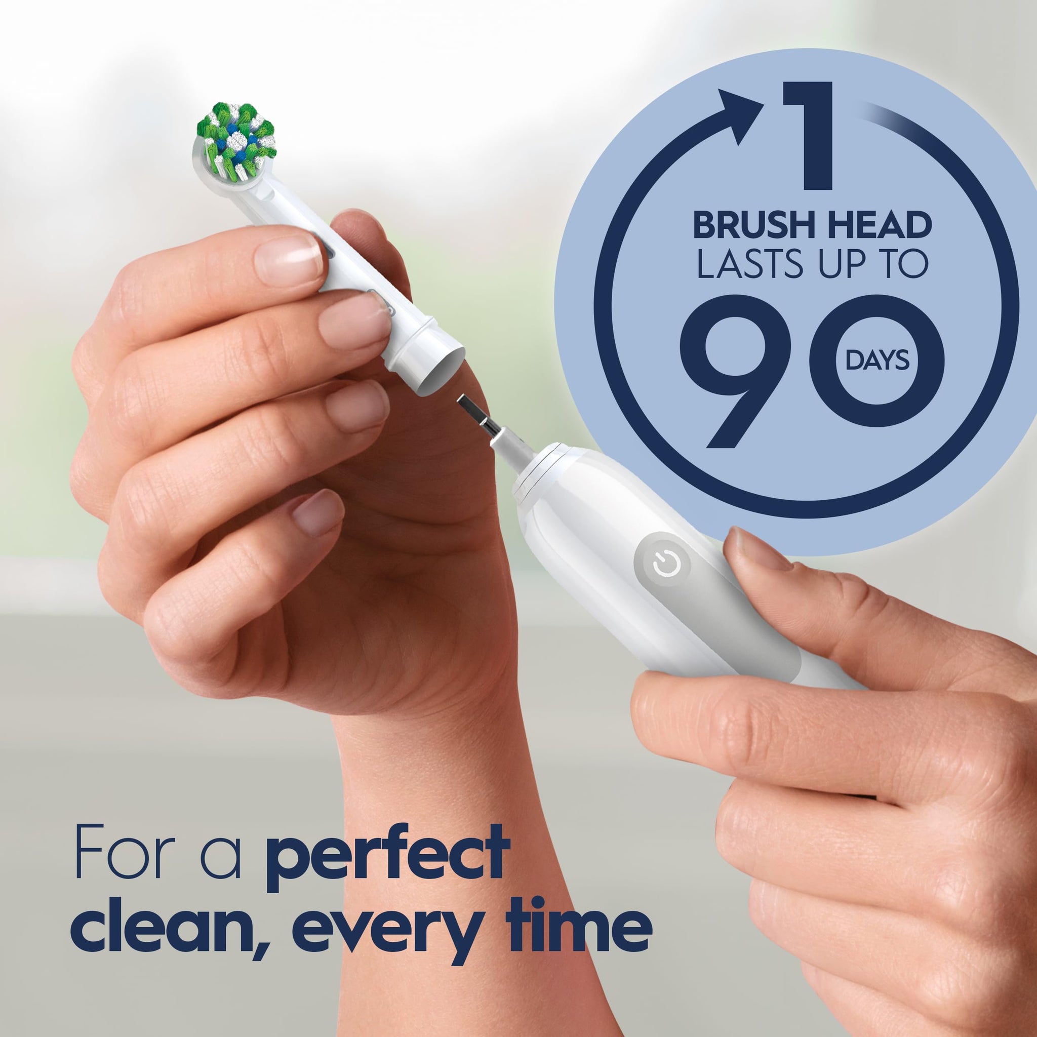 Oral-B Pro 1000 Power Rechargeable Electric Toothbrush for Adults, Cross Action Bristles - label detail (12)