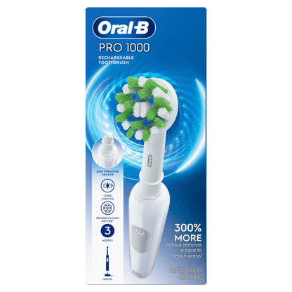 Oral-B Pro 1000 Power Rechargeable Electric Toothbrush for Adults, Cross Action Bristles - in use (14)