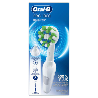 Oral-B Pro 1000 Power Rechargeable Electric Toothbrush for Adults, Cross Action Bristles - size and scale (15)