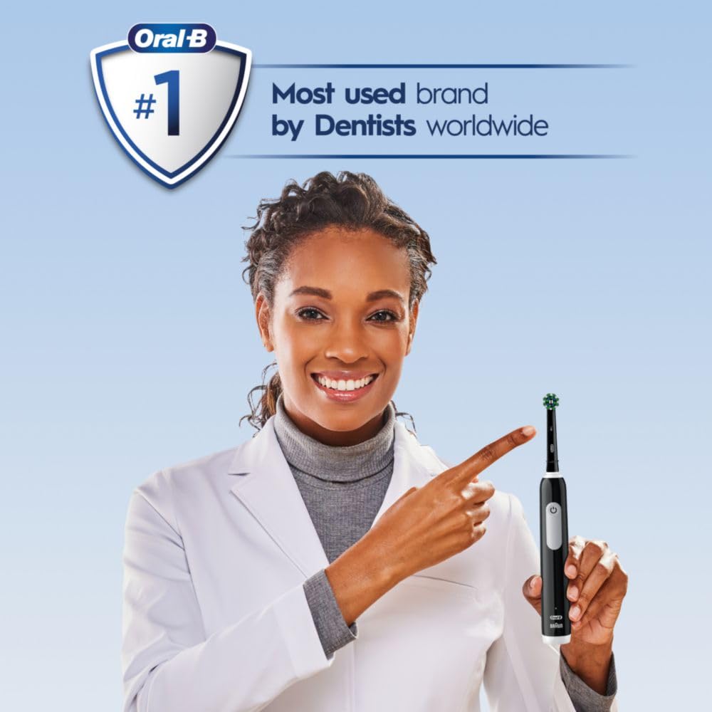 Oral-B Pro 1000 Power Rechargeable Electric Toothbrush for Adults, Cross Action Bristles - close-up detail