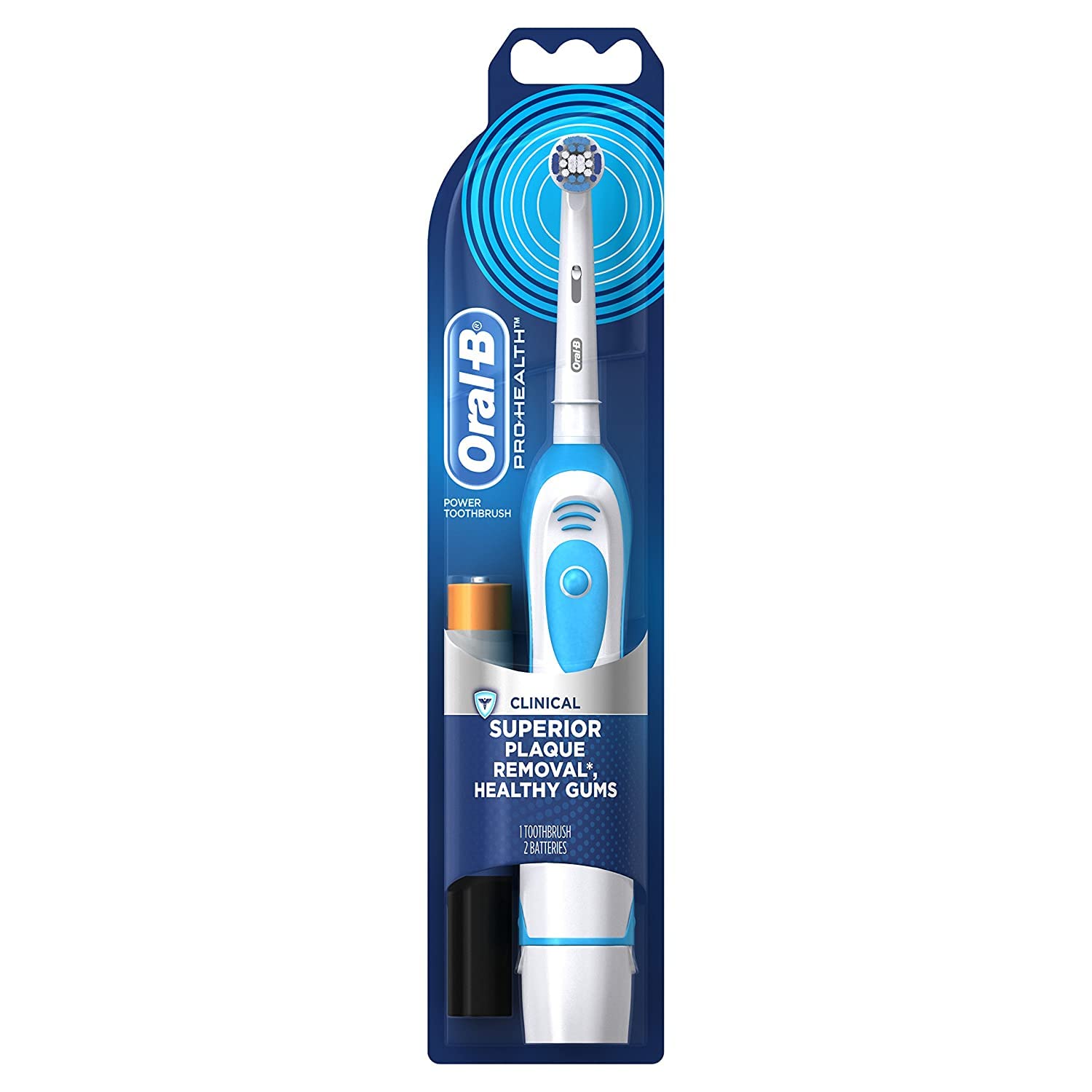 Oral-B Pro-Health Precision Clean Electric Toothbrush, Adult, Rotating, 2 Brush Heads, 1 Count, Multicolor, Australian Standa