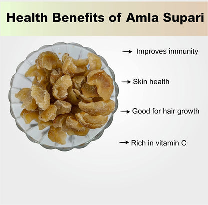 Organic Anand Dried Amla Candy, Indian Gooseberry Snack with Salt, Sugar, Masala - packaging