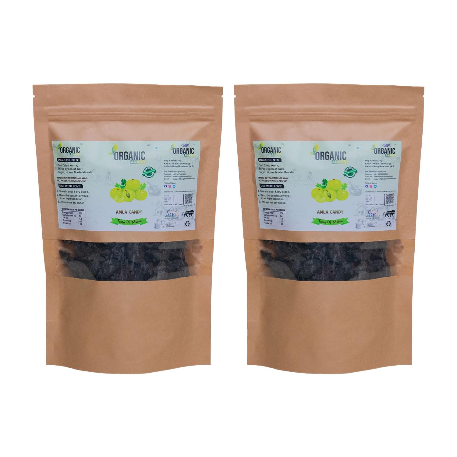 Organic Anand Dried Amla Candy, Indian Gooseberry Snack with Salt, Sugar, Masala (8)