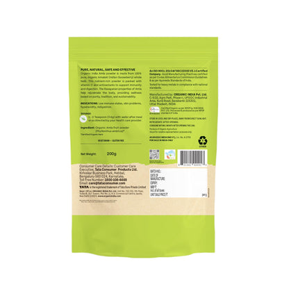 ORGANIC INDIA Amla Powder, 200g, Certified Organic Herbal Supplement - in use