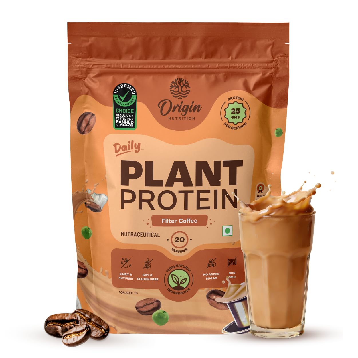 ORIGIN NUTRITION Plant Based Protein Powder, Vegan Pea & Pumpkin Seed, Informed Choice UK Certified (28)