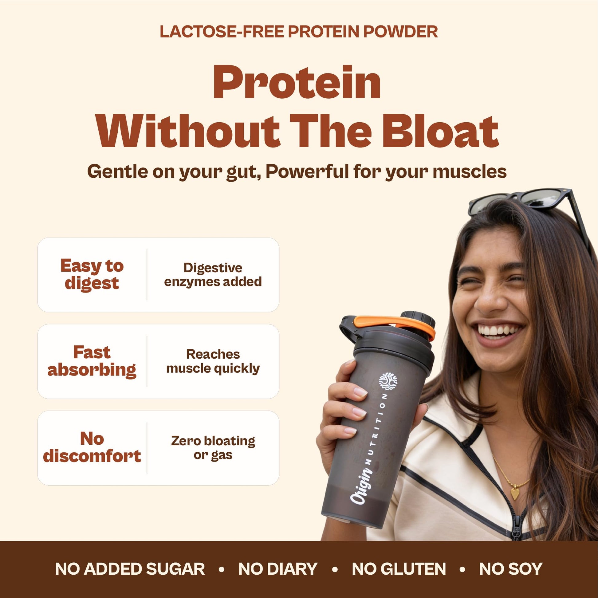 ORIGIN NUTRITION Plant Based Protein Powder, Vegan Pea & Pumpkin Seed, Informed Choice UK Certified - back view (30)
