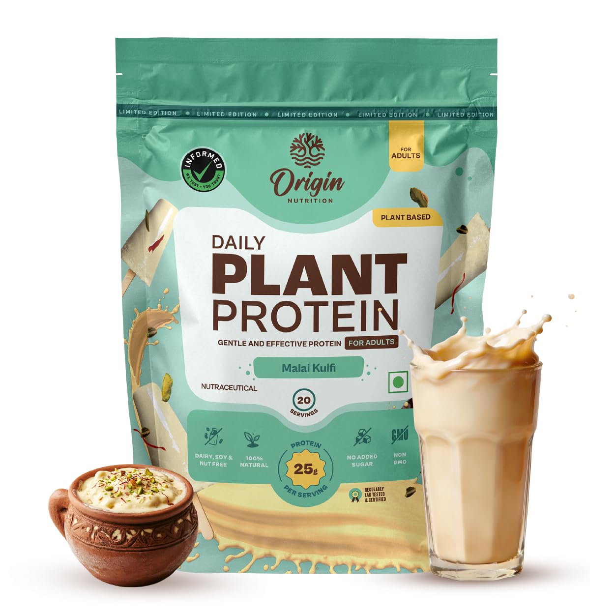 ORIGIN NUTRITION Plant Based Protein Powder, Vegan Pea & Pumpkin Seed, Informed Choice UK Certified (37)