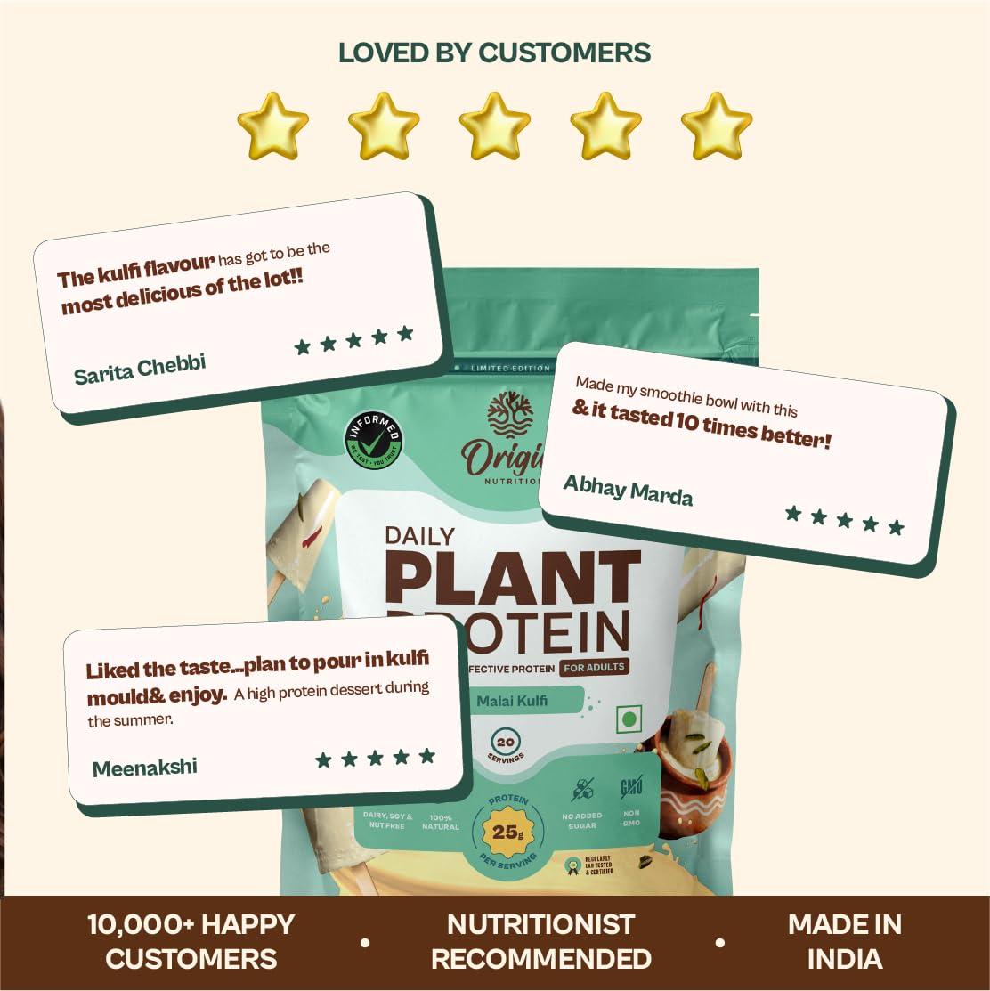 ORIGIN NUTRITION Plant Based Protein Powder, Vegan Pea & Pumpkin Seed, Informed Choice UK Certified - close-up detail (43)