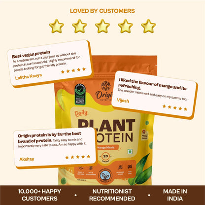ORIGIN NUTRITION Plant Based Protein Powder, Vegan Pea & Pumpkin Seed, Informed Choice UK Certified - close-up detail (52)