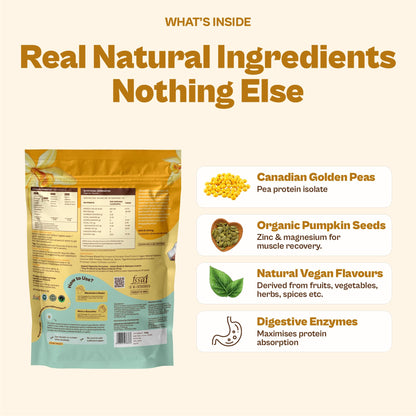 ORIGIN NUTRITION Plant Based Protein Powder, Vegan Pea & Pumpkin Seed, Informed Choice UK Certified - label detail (68)