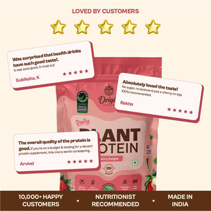 ORIGIN NUTRITION Plant Based Protein Powder, Vegan Pea & Pumpkin Seed, Informed Choice UK Certified - in use
