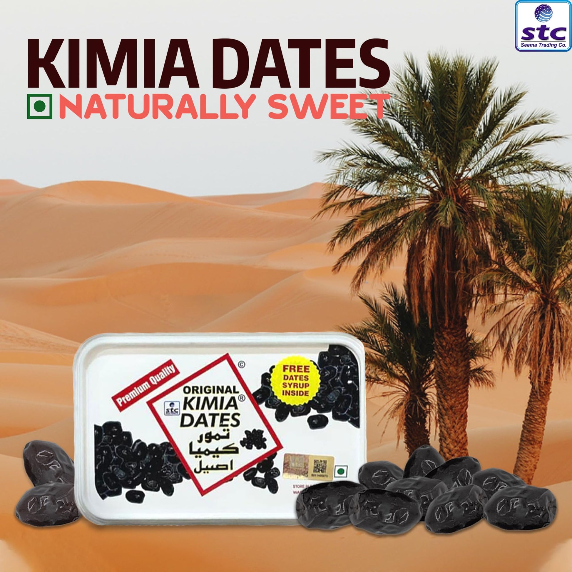 Original Kimia Dates Mazafati Soft Dried Dates, All Natural, No Added Sugar, No Preservatives - back view