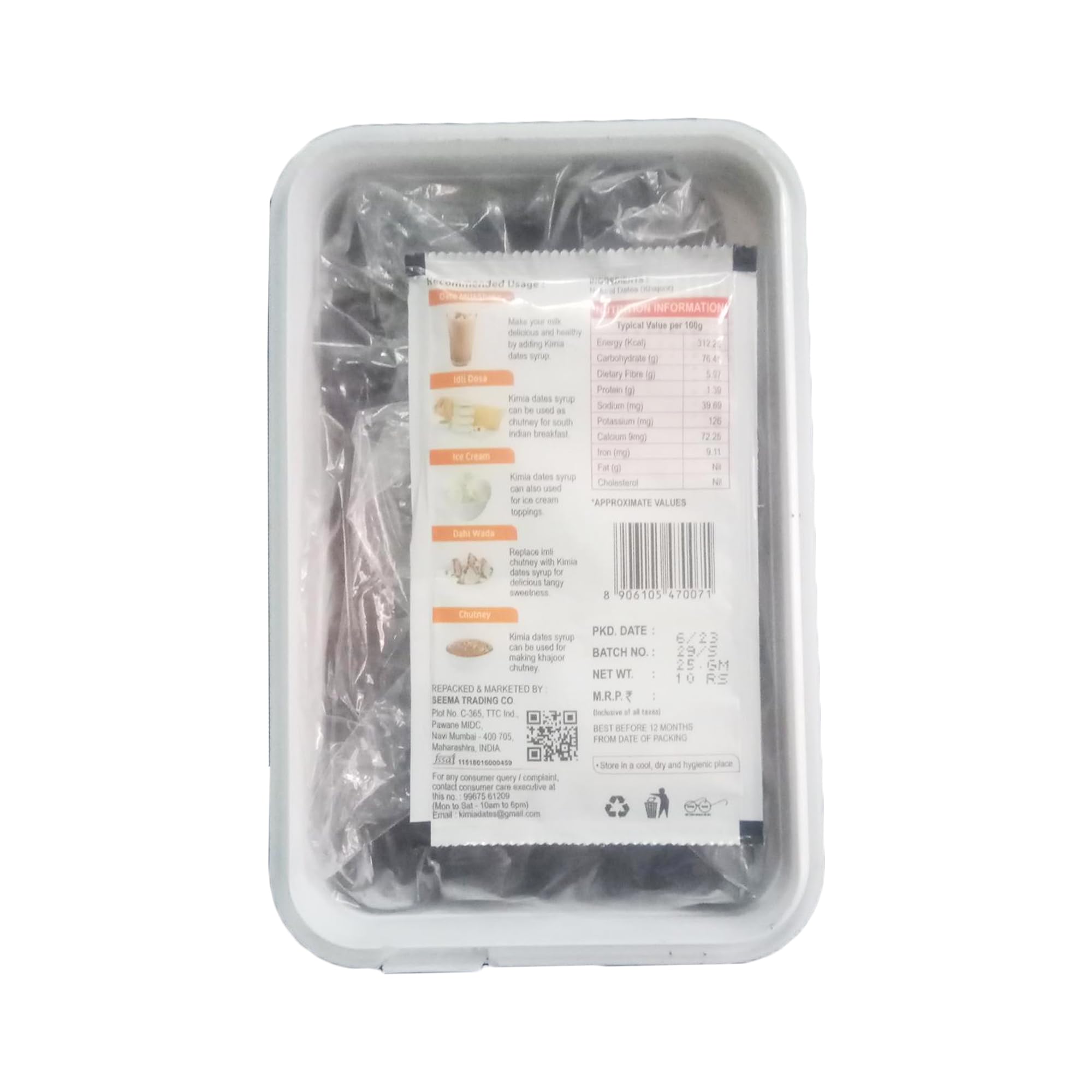 Original Kimia Dates Mazafati Soft Dried Dates, All Natural, No Added Sugar, No Preservatives - in use