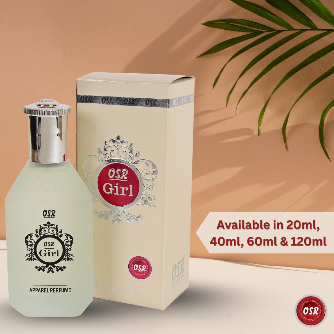 OSR Girl Perfume for Women, 120ml Body Spray, Modern Fragrance - label detail
