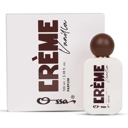 OSSA Gourmand Creme Vanilla Parfum, 100ml, Unisex Eau de Parfum with Caramel, Vanilla, and Musk Notes