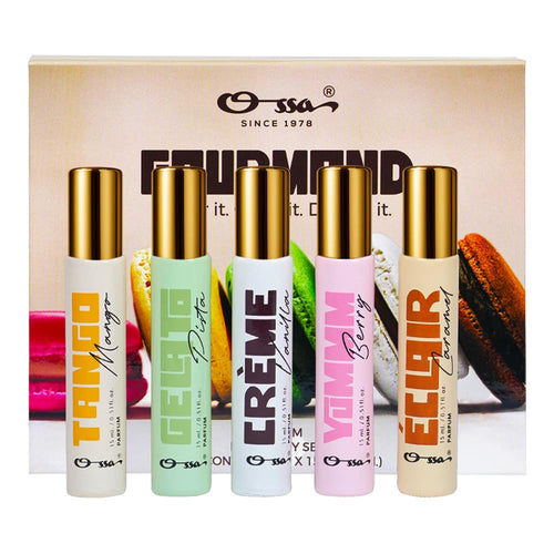 OSSA Gourmand Discovery Set, 5x15ml (75ml), Unisex Parfum Gift Set with 5 Dessert-Inspired Scents