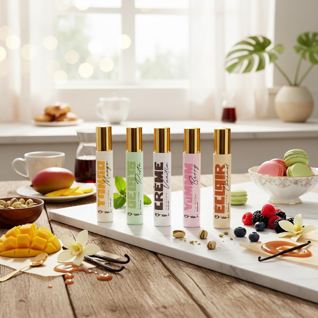 OSSA Gourmand Discovery Set, 5x15ml (75ml), Unisex Parfum Gift Set with 5 Dessert-Inspired Scents - back view