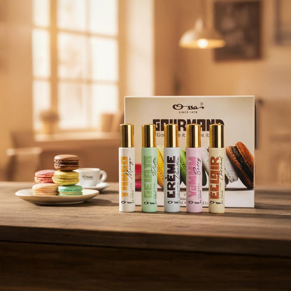 OSSA Gourmand Discovery Set, 5x15ml (75ml), Unisex Parfum Gift Set with 5 Dessert-Inspired Scents - close-up detail