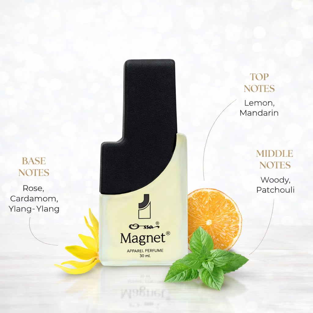 OSSA Magnet Apparel Perfume Unisex Eau de Parfum - Lemon, Cardamom, Patchouli - back view (10)