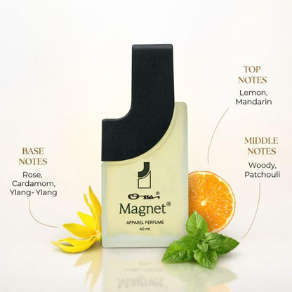 OSSA Magnet Apparel Perfume Unisex Eau de Parfum - Lemon, Cardamom, Patchouli - back view (16)