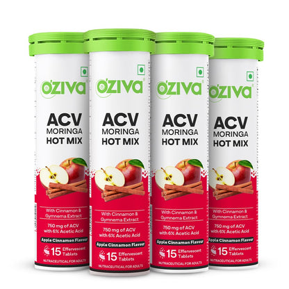OZiva ACV Moringa Hot Mix Tablets, Apple Cinnamon Flavor, 100g Nutritional Supplement (11)