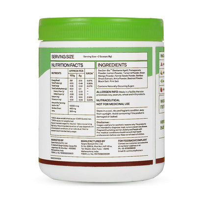 OZiva Adult Hair Vitamin Supplement and Plant-Based Biotin Powder Combo, 2-Item Pack, 10000 mcg Biotin - size and scale