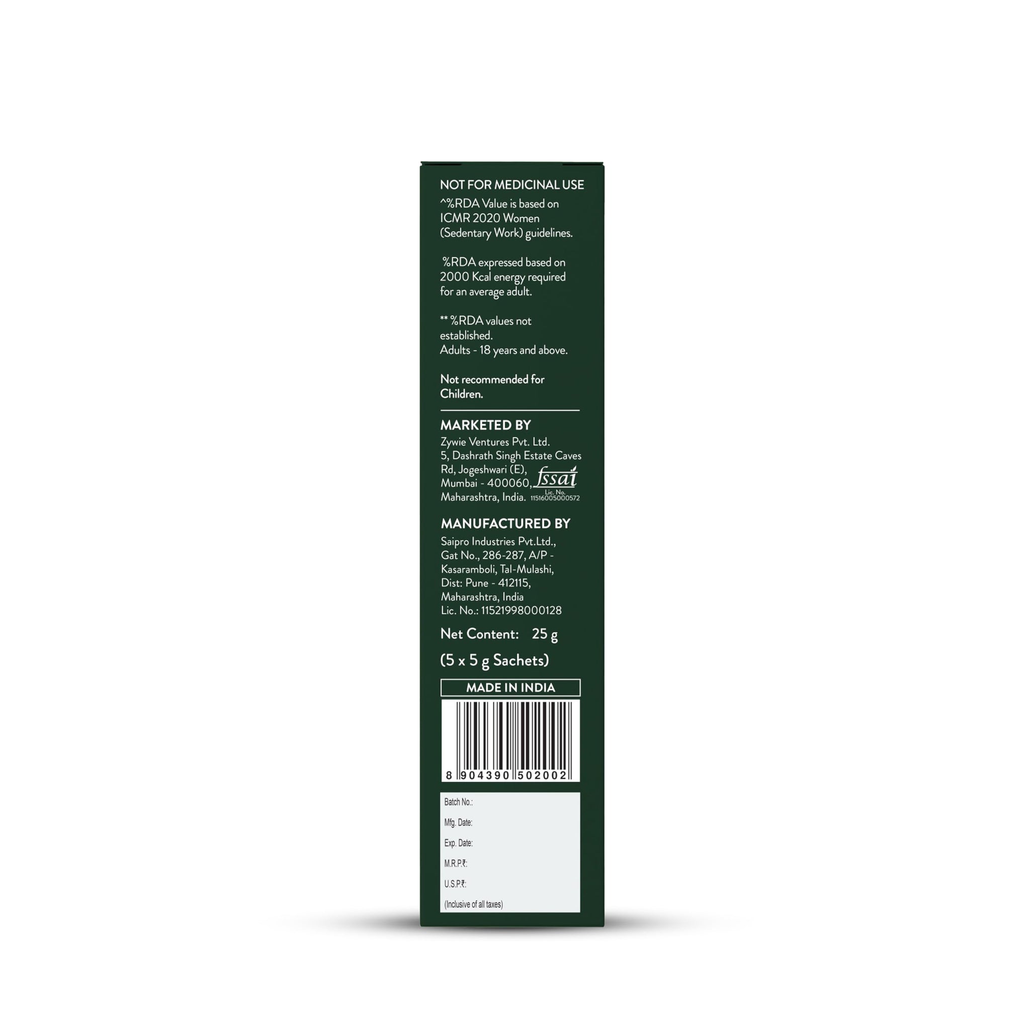 OZiva+ Advanced Metabolic Gut-Fit Nutritional Supplement, 5 Sachets, B420 Probiotic 10 Billion CFU, Cinnamon Polyphenols & Pr