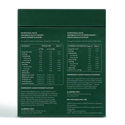 OZiva+ Advanced Metabolic Gut-Fit Supplement, 30 Sachets + 30 Tablets, Cinnamon Polyphenols, B420 Probiotic - in use