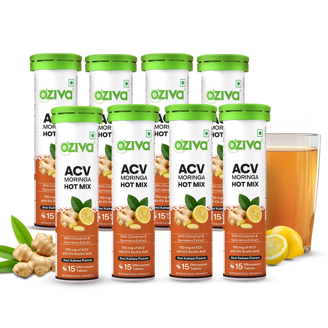 OZiva Apple Cider Vinegar Moringa Hot Mix Effervescent Tablets Dietary Supplement (13)