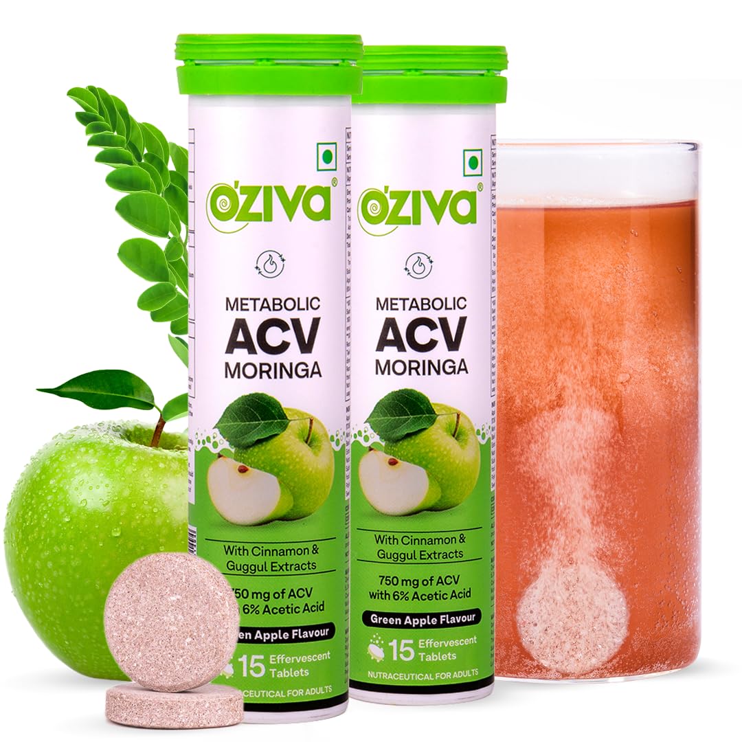 OZiva Apple Cider Vinegar Moringa Hot Mix Effervescent Tablets Dietary Supplement (17)