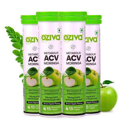 OZiva Apple Cider Vinegar Moringa Hot Mix Effervescent Tablets Dietary Supplement (26)