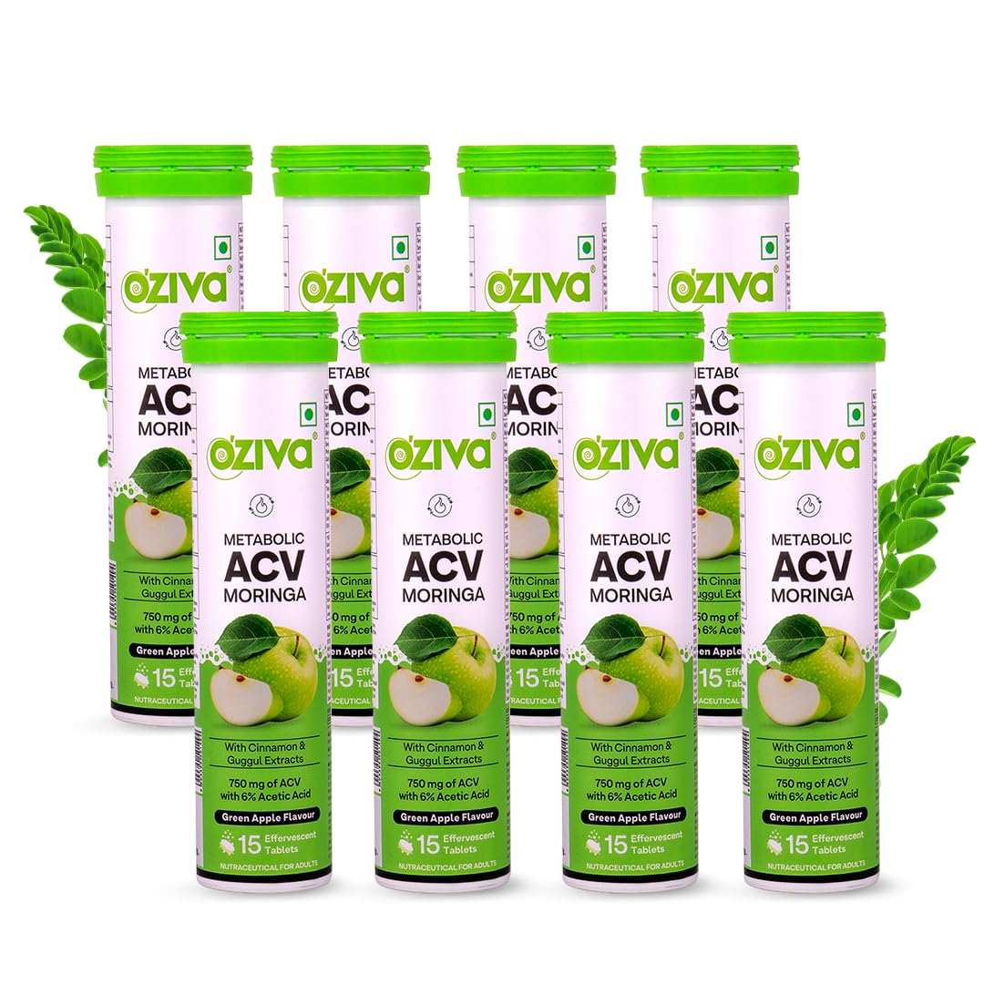 OZiva Apple Cider Vinegar Moringa Hot Mix Effervescent Tablets Dietary Supplement (37)