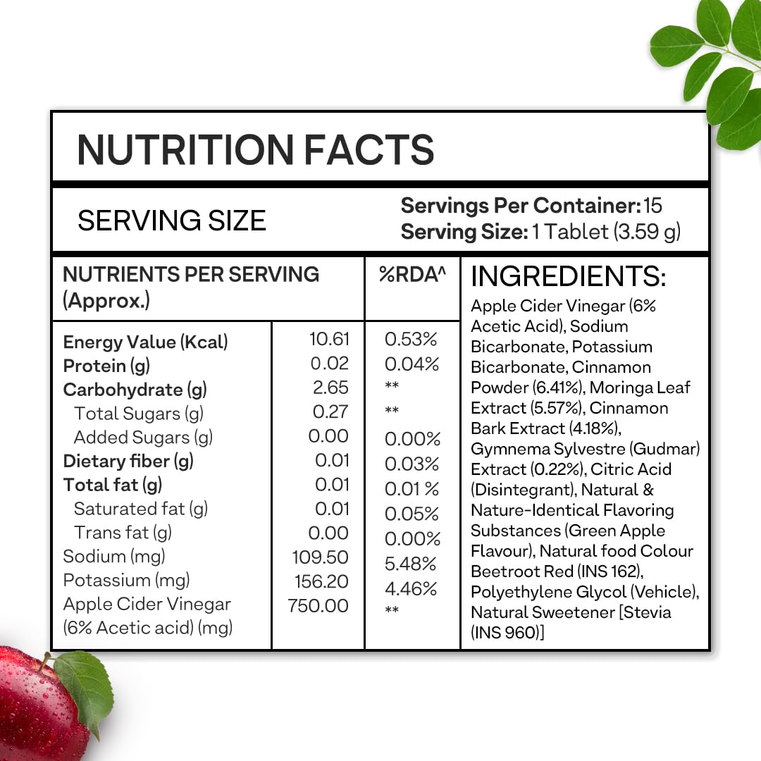 OZiva Apple Cider Vinegar Moringa Hot Mix Effervescent Tablets Dietary Supplement - in use