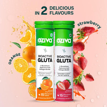 OZiva Bioactive Glutathione Effervescent Tablets, Orange Flavor, 15 Count, Vitamin C Supplement - in use (19)