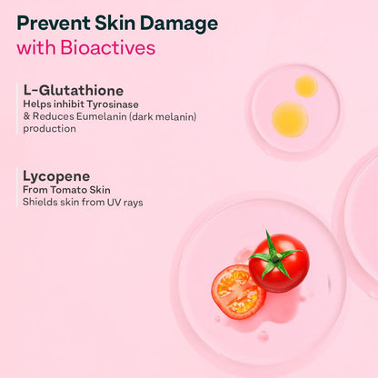 OZiva Bioactive Glutathione Tablets for Radiant Skin - 30 Effervescent Tablets (Pack of 2) | L-Glutathione, Vitamin C, Lycope
