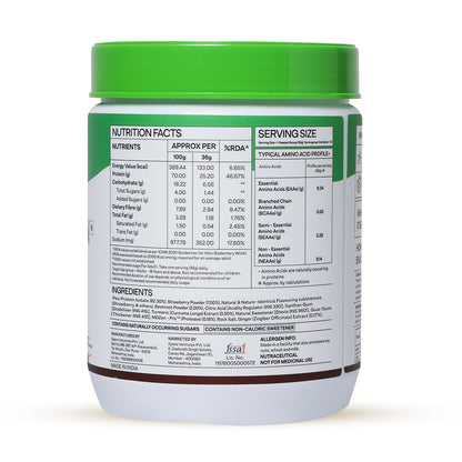 OZiva Bioactive Plant Protein Powder, Vegan Pea Rice Mung Bean Blend, 5.5g BCAA, 25g Protein, Vitamins & Minerals - in use