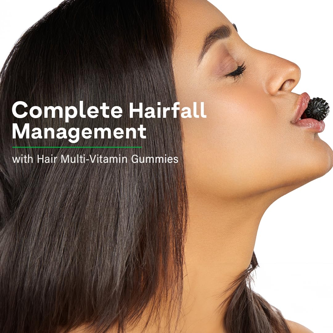 OZiva Biotin Hair Multivitamins Gummies, 30 Count, Raw Mango Flavor, Vegan, No Added Sugar - front view