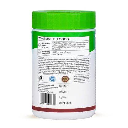 OZiva Calcium Magnesium Zinc Vitamin D3 Adult Mineral Supplement, Plant-Sourced, 60 Caps, 100g - in use