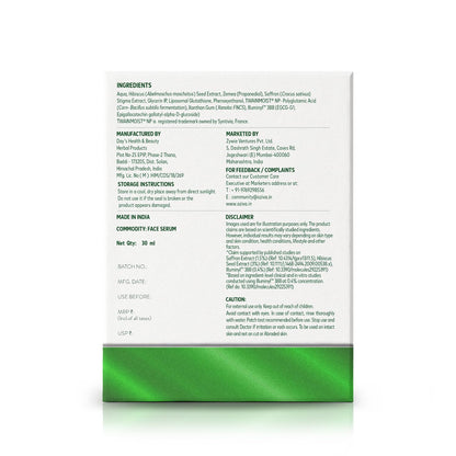 OZiva Gluta Brightening Serum, 30ml, Plant-Based Formula with Green Tea Extract, Liposomal Glutathione, Saffron and Hibiscus 
