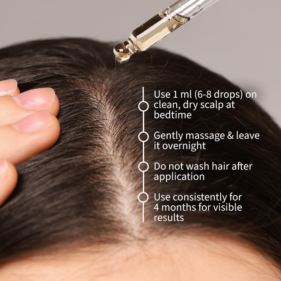 OZiva Hair Growth Serum for Scalp with Redensyl and Lindera Root Extract - close-up detail