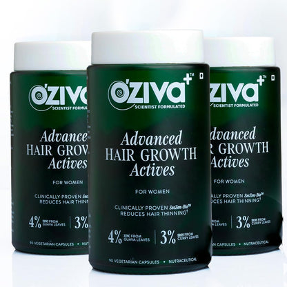 OZiva Hair Supplement Capsules for Adult Women, Plant-Based Botanical Formula, Standardized Extracts (13)