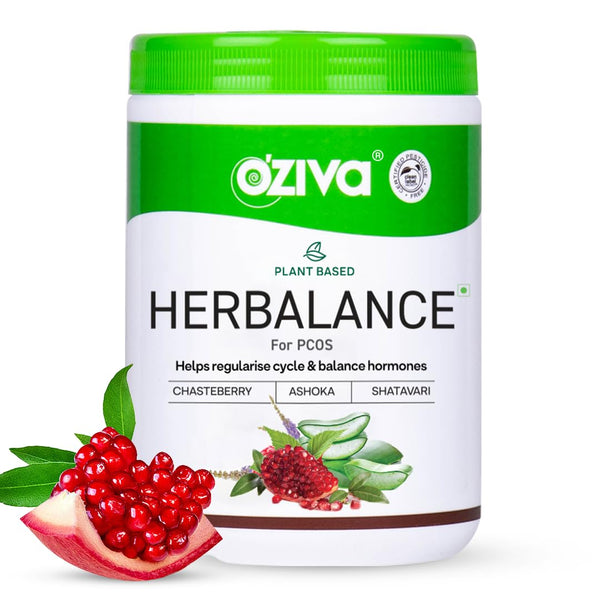 OZiva HerBalance PCOS Plant-Based Herbal Supplement Powder for Women, 200g