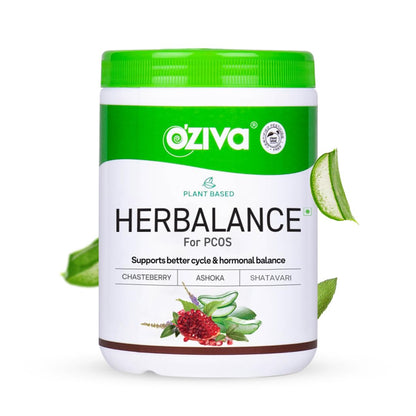 OZiva HerBalance PCOS Plant-Based Herbal Supplement Powder for Women, 200g - ingredients panel (16)