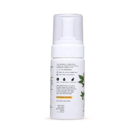 OZiva Inner Glo Face Wash with White Peony, Vitamin C & AHA, 100ml, Adult Unisex - size and scale