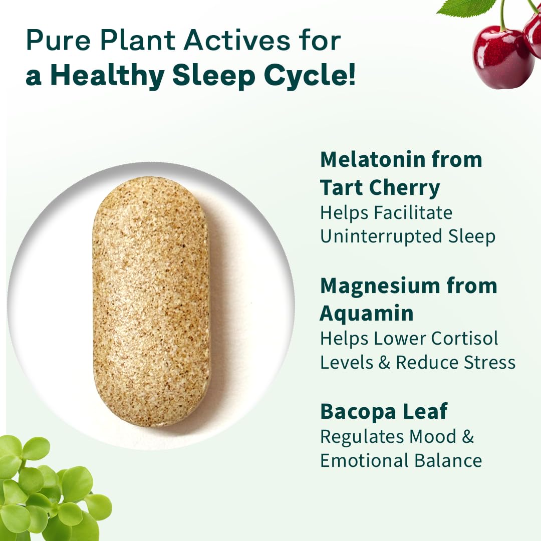 OZiva Magnesium + Melatonin, Stress & Anxiety, Sleep, Bacopa, 60 Tabs - label detail (10)