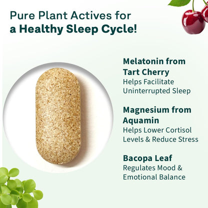 OZiva Magnesium + Melatonin, Stress & Anxiety, Sleep, Bacopa, 60 Tabs - label detail (10)