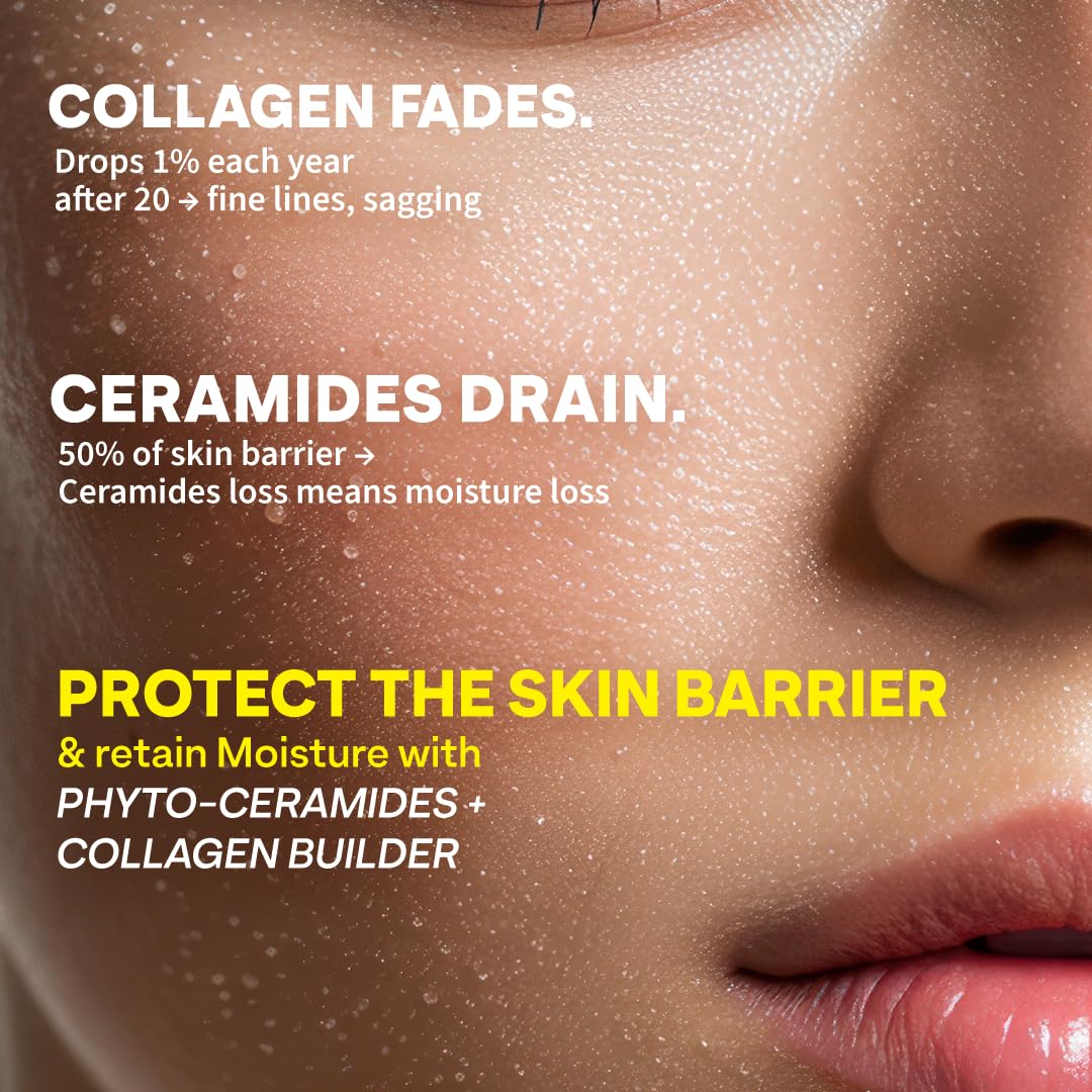 OZiva Phyto Ceramides Collagen Builder, Blueberry, 30 Sachets, Plant-Based Supplement - label detail